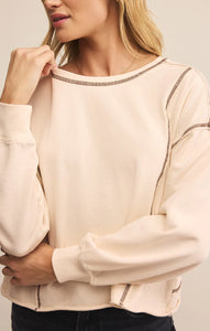 Z SUPPLY FAN CLUB SWEATSHIRT - CRYSTAL