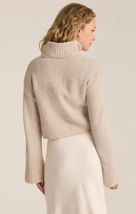 Z SUPPLY URSA TURTLENECK SWEATER - LIGHT OATMEAL HEATHER