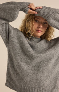 Z SUPPLY DANICA SWEATER - CLASSIC HEATHER GREY