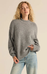 Z SUPPLY DANICA SWEATER - CLASSIC HEATHER GREY