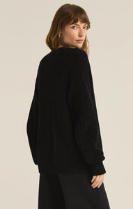 Z SUPPLY SUTTON RIB CARDIGAN - BLACK