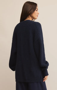 Z SUPPLY SUTTON RIB CARDIGAN - ECLIPSE