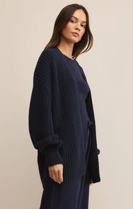 Z SUPPLY SUTTON RIB CARDIGAN - ECLIPSE