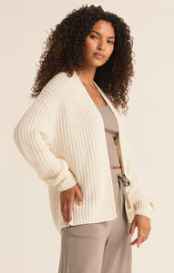 Z SUPPLY SUTTON RIB CARDIGAN - SEA SALT