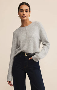 Z SUPPLY MEDINA COZY CARDIGAN - LIGHT HEATHER GREY