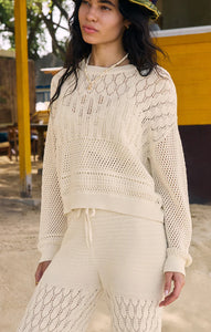 Z SUPPLY RUE CROCHET SWEATER - SEA SALT