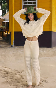 Z SUPPLY RUE CROCHET SWEATER - SEA SALT