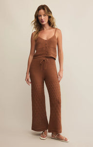 Z SUPPLY TAY CROCHET CROPPED TANK - TEAKWOOD