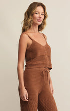 Load image into Gallery viewer, Z SUPPLY TAY CROCHET CROPPED TANK - TEAKWOOD
