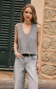 Z SUPPLY BRYCE SWEATER VEST - MEDIUM HEATHER GREY
