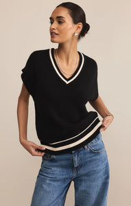 Z SUPPLY FLETCHER SWEATER VEST - BLACK