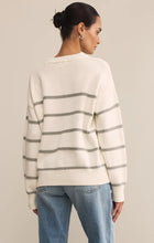 Load image into Gallery viewer, Z SUPPLY BOYFRIEND STRIPED COTTON SWEATER - WHITE
