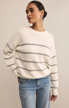 Load image into Gallery viewer, Z SUPPLY BOYFRIEND STRIPED COTTON SWEATER - WHITE

