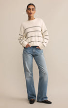 Load image into Gallery viewer, Z SUPPLY BOYFRIEND STRIPED COTTON SWEATER - WHITE
