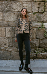 Z SUPPLY OUTLOOK LEOPARD CARDIGAN - DESERT TAN