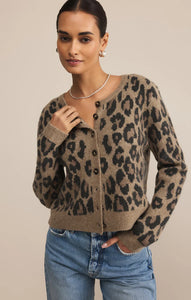 Z SUPPLY OUTLOOK LEOPARD CARDIGAN - DESERT TAN
