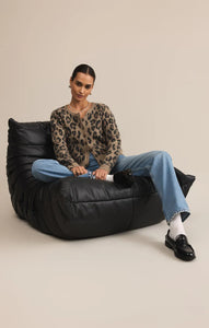 Z SUPPLY OUTLOOK LEOPARD CARDIGAN - DESERT TAN