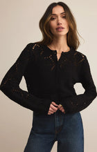 Load image into Gallery viewer, Z SUPPLY ROSALYN DIAMOND SWEATER CARDIGAN - BLACK
