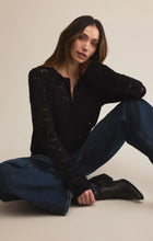 Load image into Gallery viewer, Z SUPPLY ROSALYN DIAMOND SWEATER CARDIGAN - BLACK
