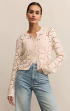 Load image into Gallery viewer, Z SUPPLY ROSALYN DIAMOND SWEATER CARDIGAN - CRYSTAL
