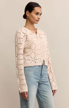 Load image into Gallery viewer, Z SUPPLY ROSALYN DIAMOND SWEATER CARDIGAN - CRYSTAL
