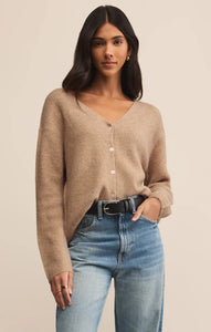 Z SUPPLY EMILE V-NECK CARDIGAN - BISCUIT