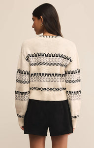 Z SUPPLY PERCI FAIR ISLE SWEATER - CRYSTAL