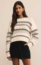Load image into Gallery viewer, Z SUPPLY PERCI FAIR ISLE SWEATER - CRYSTAL
