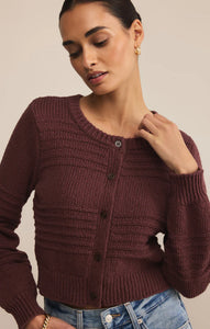 Z SUPPLY BETWEEN THE LINES CARDIGAN - SANDALWOOD