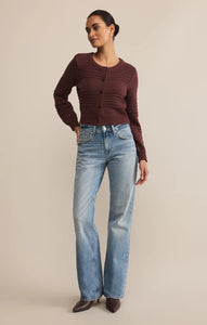 Z SUPPLY BETWEEN THE LINES CARDIGAN - SANDALWOOD