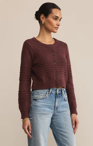 Z SUPPLY BETWEEN THE LINES CARDIGAN - SANDALWOOD