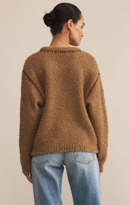 Z SUPPLY ROMNIE WHIPSTITCH SWEATER - COCONUT