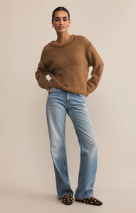 Z SUPPLY ROMNIE WHIPSTITCH SWEATER - COCONUT