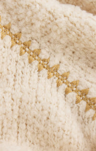 Z SUPPLY ROMNIE WHIPSTITCH SWEATER - CRYSTAL