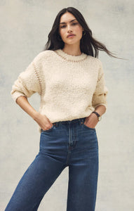 Z SUPPLY ROMNIE WHIPSTITCH SWEATER - CRYSTAL