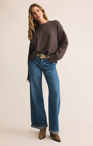 Z SUPPLY CIRRUS COZY SWEATER - BURNT ASH HEATHER