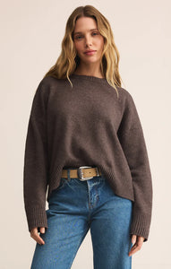 Z SUPPLY CIRRUS COZY SWEATER - BURNT ASH HEATHER
