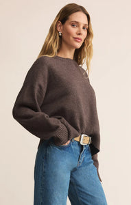 Z SUPPLY CIRRUS COZY SWEATER - BURNT ASH HEATHER