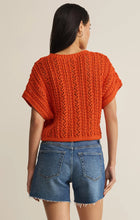 Load image into Gallery viewer, Z SUPPLY BALLAST CROCHET SWEATER TOP - TIGER LILY
