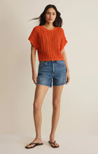 Load image into Gallery viewer, Z SUPPLY BALLAST CROCHET SWEATER TOP - TIGER LILY
