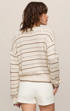 Load image into Gallery viewer, Z SUPPLY DARBY STRIPE POINTELLE SWEATER - SANDSTONE
