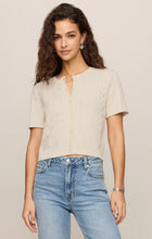 Load image into Gallery viewer, Z SUPPLY CERA SHORT SLEEVE CARDIGAN - CLOUD
