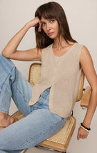 Load image into Gallery viewer, Z SUPPLY SYD LINEN KNIT TANK VEST - SANDSTONE
