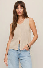 Load image into Gallery viewer, Z SUPPLY SYD LINEN KNIT TANK VEST - SANDSTONE
