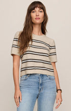 Load image into Gallery viewer, Z SUPPLY GATEWOOD STRIPE SWEATER TEE - LIGHT OATMEAL HEATHER
