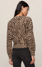 Load image into Gallery viewer, Z SUPPLY ALL THE WILD ZEBRA CARDIGAN - DARK CHOCOLATE
