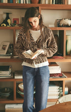 Load image into Gallery viewer, Z SUPPLY ALL THE WILD ZEBRA CARDIGAN - DARK CHOCOLATE
