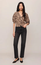 Load image into Gallery viewer, Z SUPPLY ALL THE WILD ZEBRA CARDIGAN - DARK CHOCOLATE
