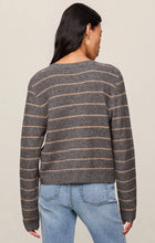 Load image into Gallery viewer, Z SUPPLY MEDINA COZY STRIPE CARDIGAN - CHARCOAL HEATHER
