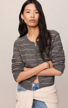 Load image into Gallery viewer, Z SUPPLY MEDINA COZY STRIPE CARDIGAN - CHARCOAL HEATHER
